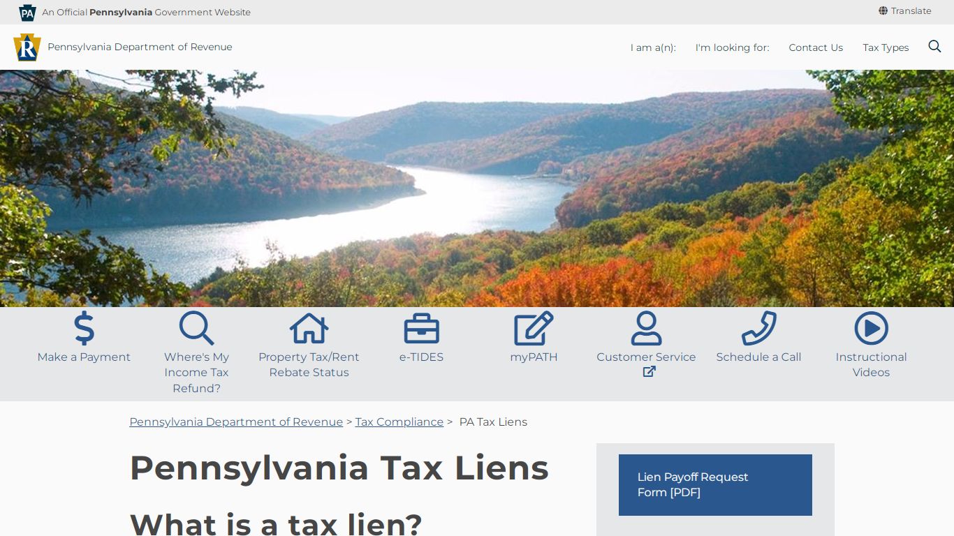 PA Tax Liens - Pennsylvania Department of Revenue